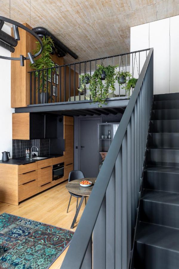ヴィリニュスStylish Loft With Terrace Paupys, Old Townアパートメント エクステリア 写真