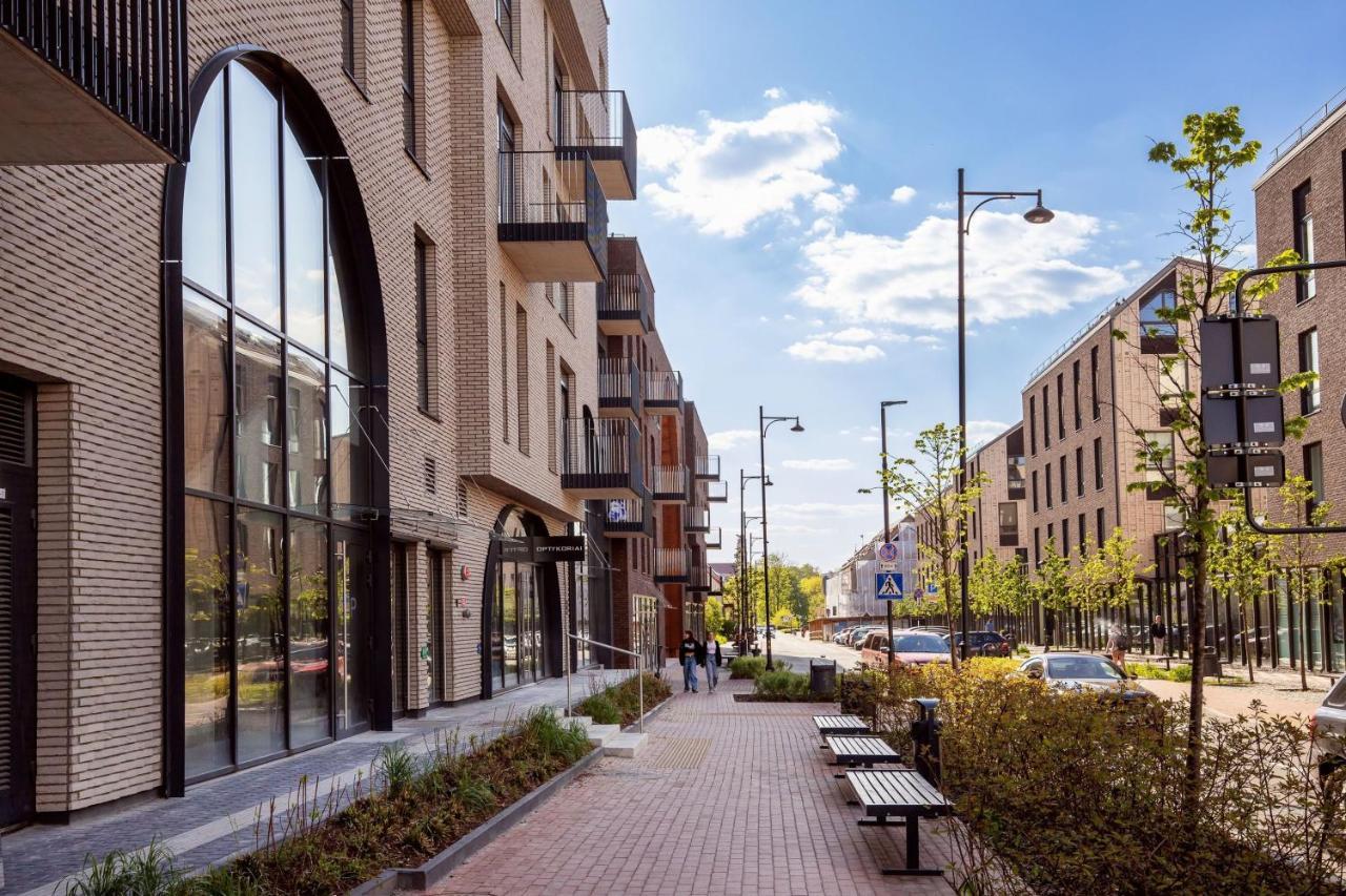 ヴィリニュスStylish Loft With Terrace Paupys, Old Townアパートメント エクステリア 写真